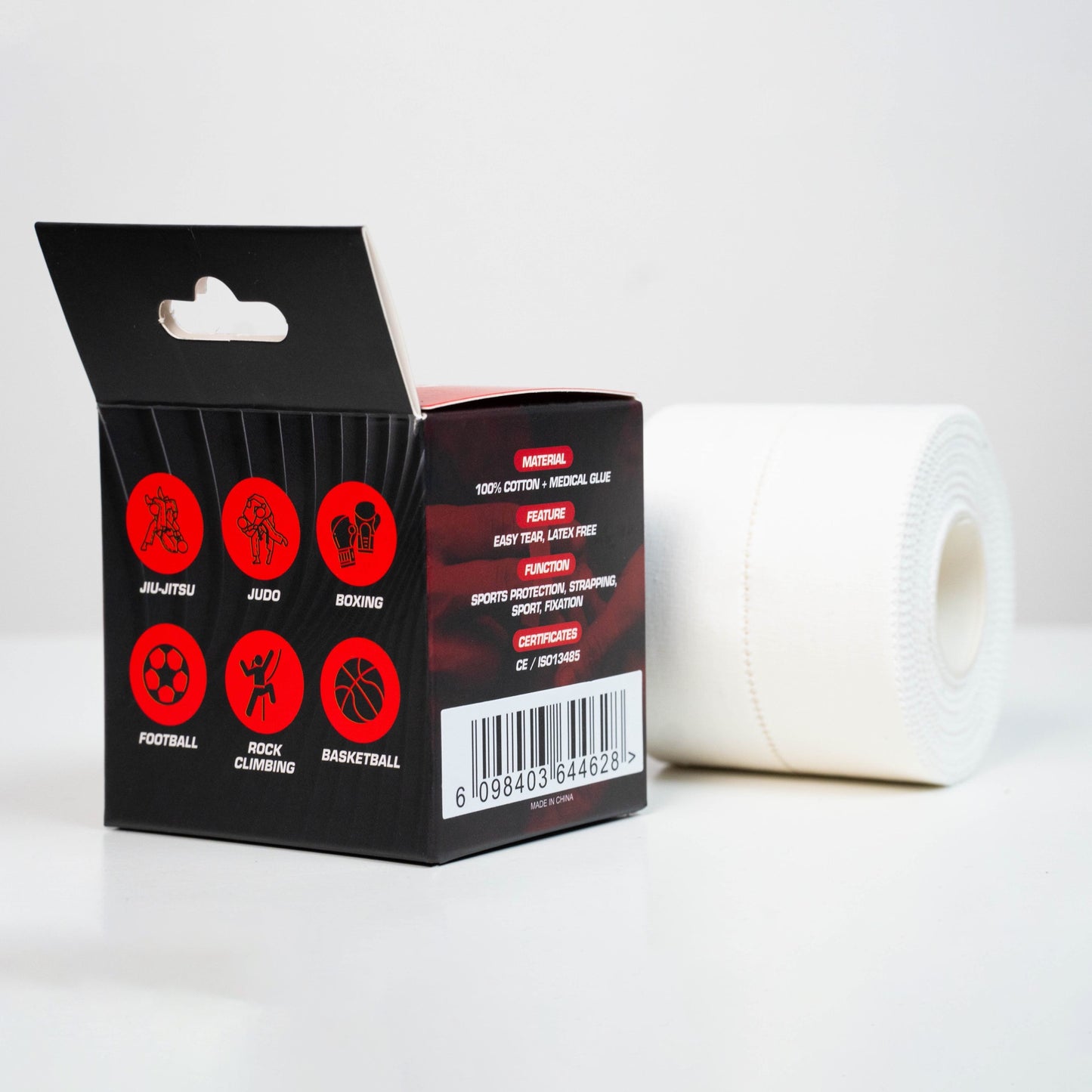 FITSPIRIT Sportovní tejp, 2.5cm x 10m - Bílý