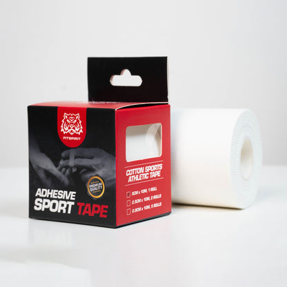 FITSPIRIT Sportovní tejp, 5cm x 10m - Bílý
